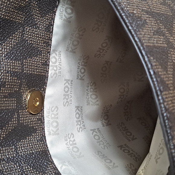 Michael Kors Hamilton Brown Crossbody Chain Shoulder bag EUC - Picture 7 of 15